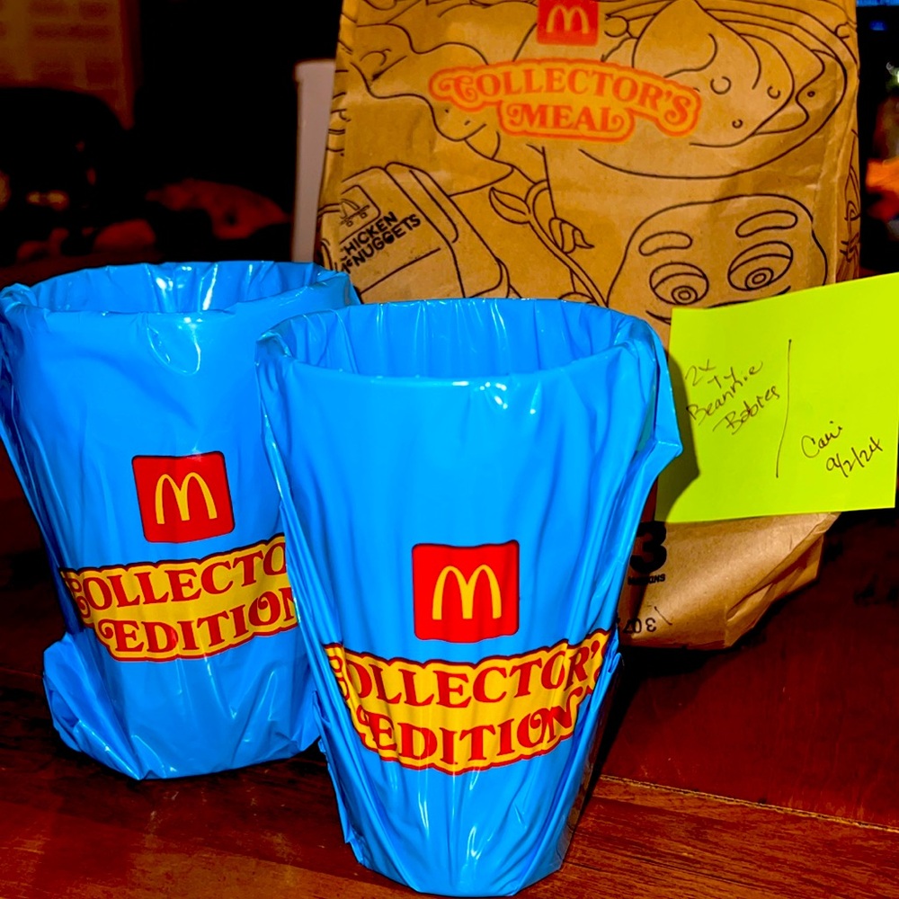 McDonald’s collector’s cup Ty Beanie Babies-for 1 cup-sealed in blue-unopened!
